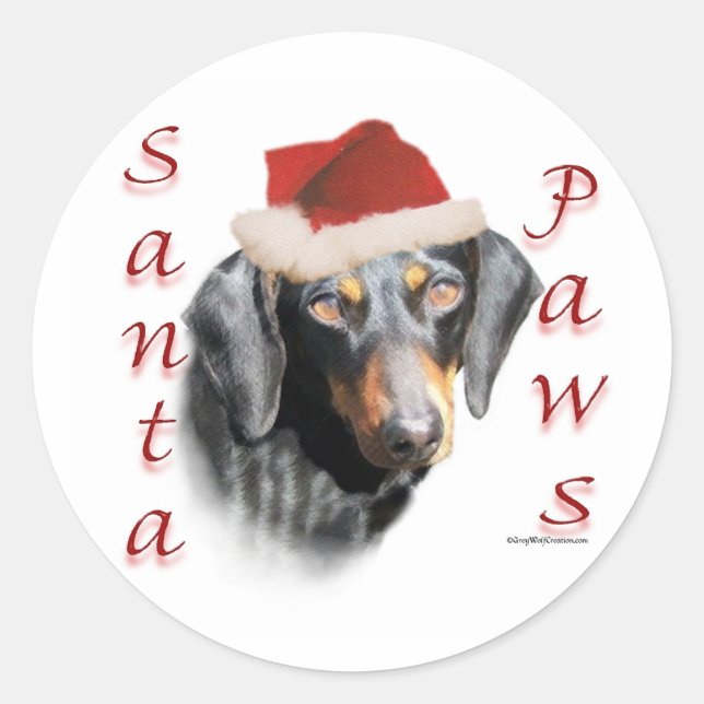 Dachshund Paws (smooth) Stickers (Front)