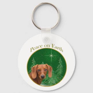Dachshund Peace Keychain