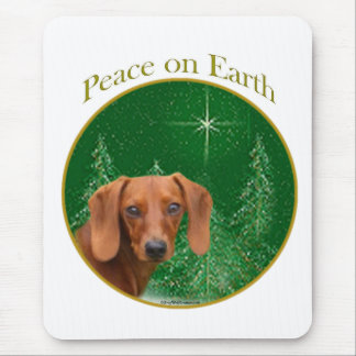 Dachshund Peace on Earth Mouse Pad
