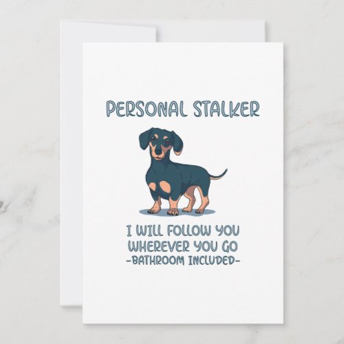 Dachshund Personal Stalker Holiday Card