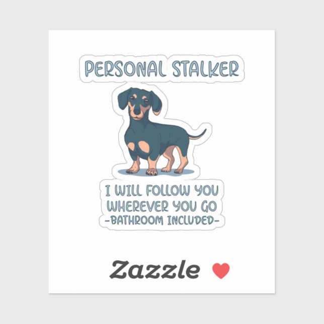 Dachshund Personal Stalker Sticker (Sheet)