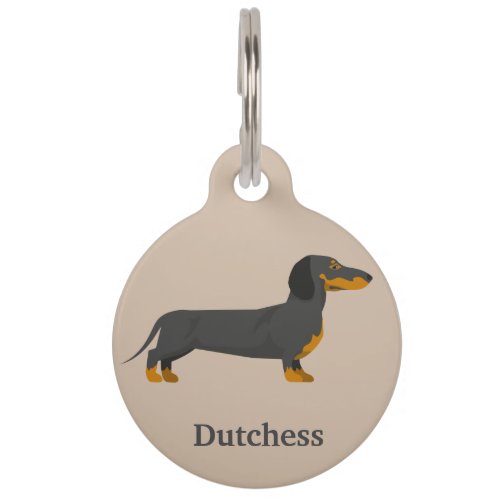 Dachshund Personalize Pet ID Tag