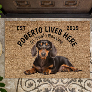 Dachshund Personalized Dog Lover Doormat