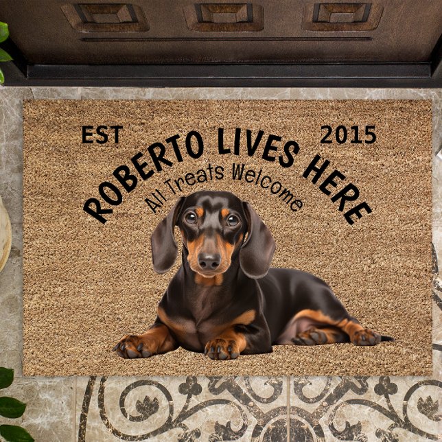 Dachshund Personalized Dog Lover Doormat (Creator Uploaded)