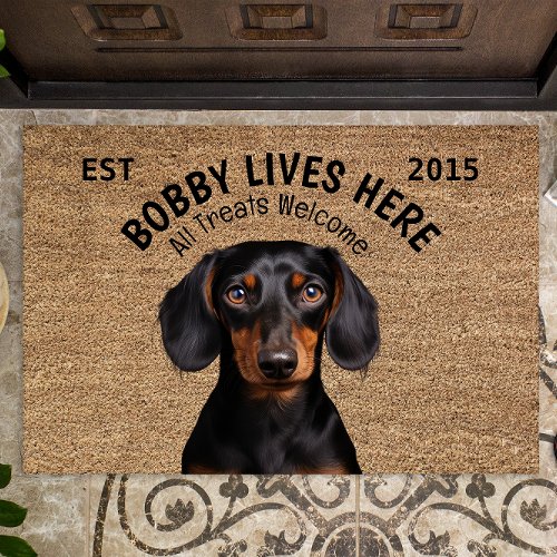 Dachshund Personalized Pet Doormat
