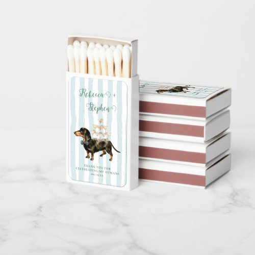 Dachshund | Personalized Pet Illustration Wedding Matchboxes Dachshund | Personalized Pet Illustration Wedding Matchboxes