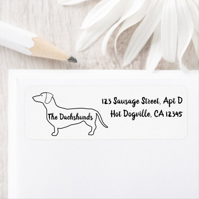 Dachshund Personalized Return Address Label (Insitu)