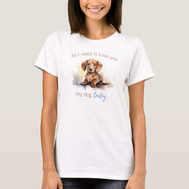 Dachshund personalized T-Shirt (Front)