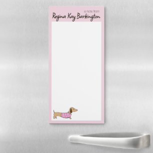 Dachshund Personalized Wiener Dog Mom Magnetic Notepad
