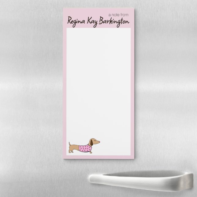 Dachshund Personalized Wiener Dog Mom Magnetic Notepad (In Situ)