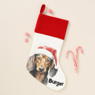 Dachshund Pet Christmas Stocking- Weiner Dog Stocking