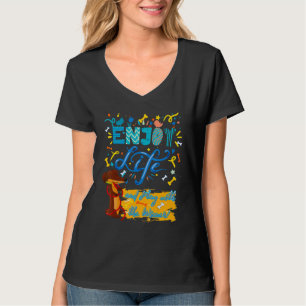 DACHSHUND PET FUNNY WIENER DOG   ENJOY LIFE POSITI T-Shirt