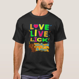 DACHSHUND PET FUNNY WIENER DOG GIFT LOVE LIVE LICK T-Shirt