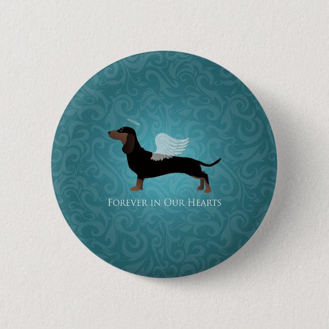 Dachshund - Pet Loss Memorial Design Button (Front)