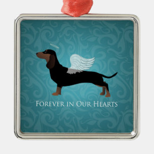Dachshund - Pet Loss Memorial Design Metal Ornament