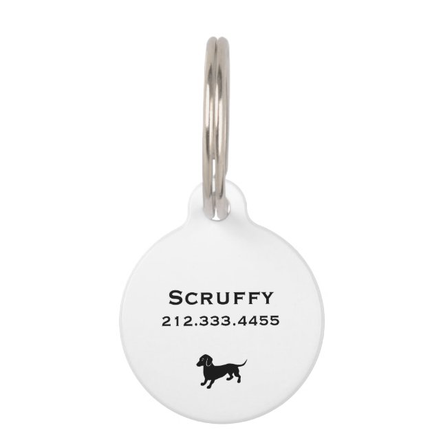 Dachshund Pet Name Tag (Back)