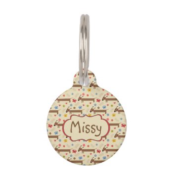 Dachshund Pet Tag by HarpstringsDesigns at Zazzle