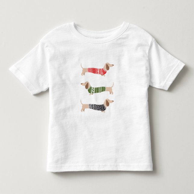 Dachshund Pet Ugly Black Christmas Sweater Funny (Front)