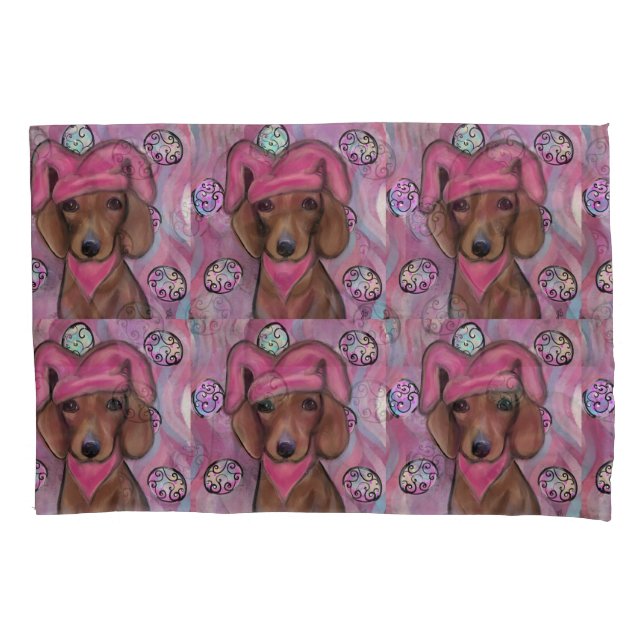 Dachshund     pillow case (Front)