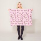 Dachshund Pink Floral Blanket Wiener Dog Love 
