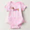 Dachshund Pink Heart One Piece Outfit for Baby