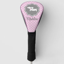 Dachshund Pink Polka Dot Personalize Dog Mom Gift