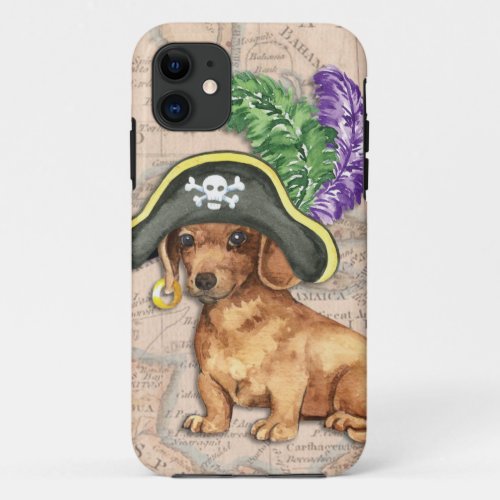 Dachshund Pirate iPhone 11 Case