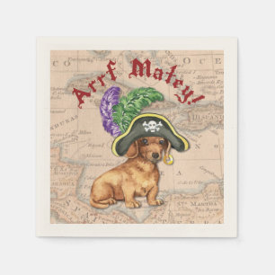 Dachshund Pirate Napkins