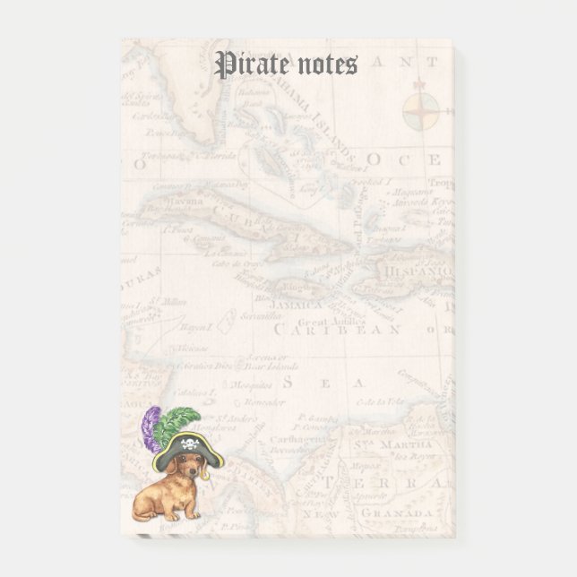 Dachshund Pirate Post-it Notes (Front)