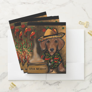 Dachshund         pocket folder