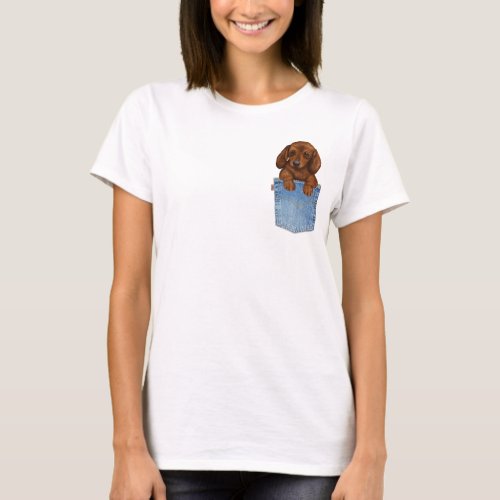 Dachshund  Pocket Pooch T_Shirt