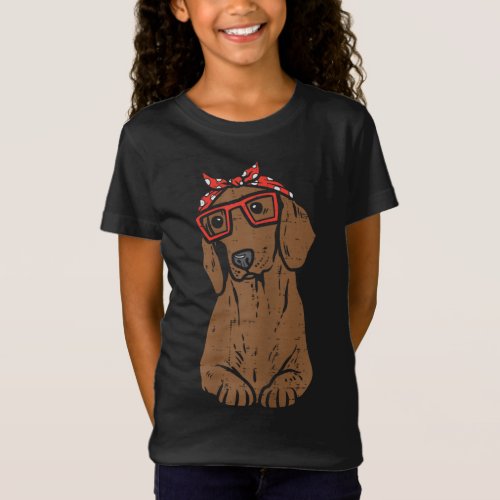 Dachshund Polka Dot Bandana Wiener Weiner Dog Love T_Shirt