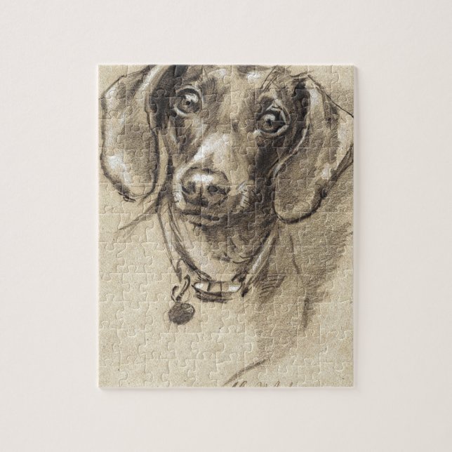 Dachshund portrait jigsaw puzzle (Vertical)