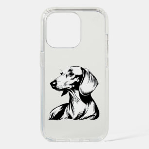 Dachshund Portrait – Minimal Dog Line Art iPhone 15 Pro Case