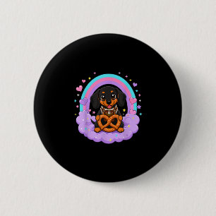 Dachshund pretzel lederhosen button