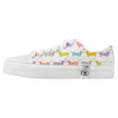 Dachshund print Low-Top sneakers (Left Shoe Outside)