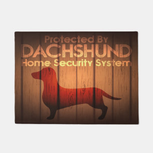 Dachshund Protection 18" x 24" Door Mat