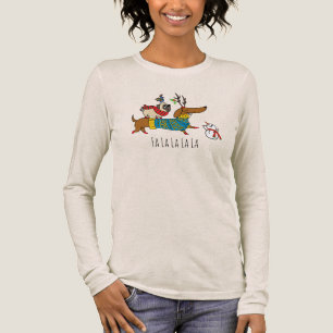 Dachshund, Pug & Bird Holiday T-Shirt Tri-Blend Shirt