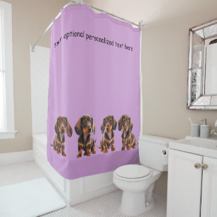 Dachshund Puppies Shower Curtain