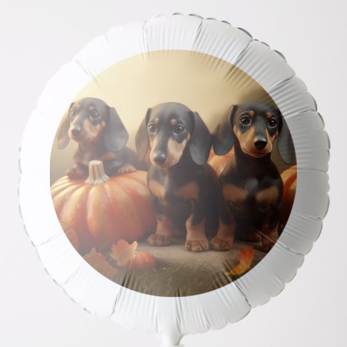 Dachshund Puppy Autumn Delight Pumpkin Balloon