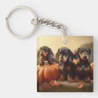 Dachshund Puppy Autumn Delight Pumpkin