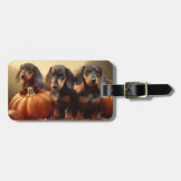 Dachshund Puppy Autumn Delight Pumpkin