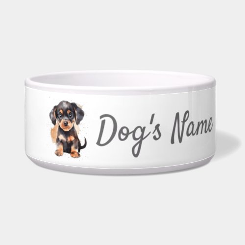 Dachshund puppy Ceramic Pet Bowl