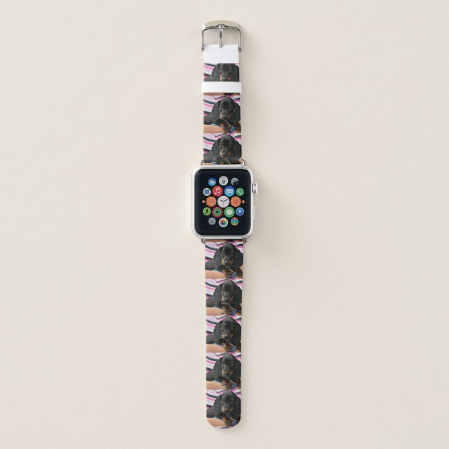 dachshund-puppy cute apple watch band (Front)