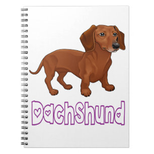 Dachshund Puppy Dog Blue Love Notebook