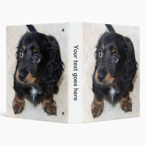 Dachshund puppy dog cute beautiful photo album 3 ring binder