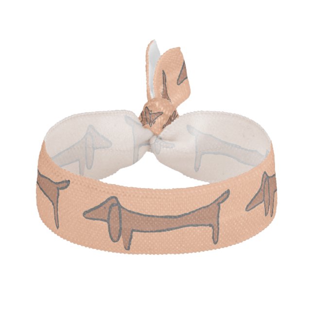 Dachshund, puppy dog, elastic hair tie (Front)