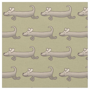 dachshund puppy dog kids pattern fabric