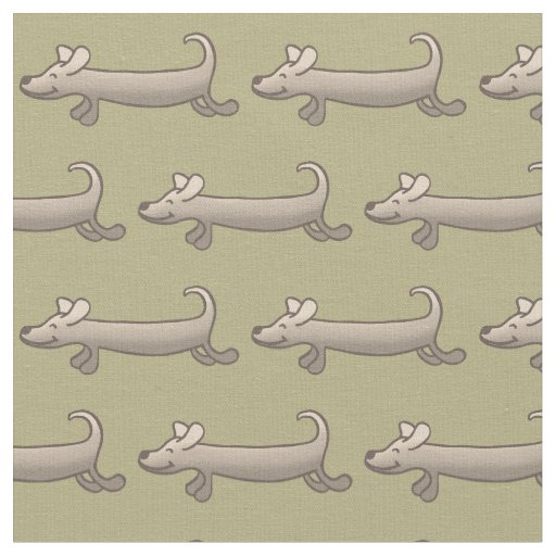 dachshund puppy dog kids pattern fabric