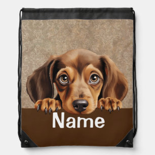 Dachshund Puppy Dog Pet Drawstring Bag